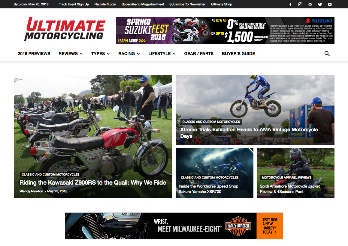 Thank you to Ultimate Motorcycling for mentioning us!